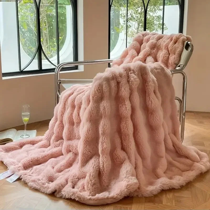 Coperta Invernale Lussuosa per Letto e Divano – Morbida Pelliccia Sintetica Reversibile per il Massimo Comfort