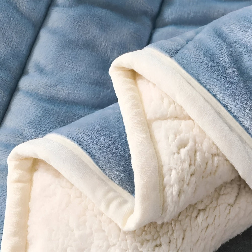 Coperta in pile Sherpa accogliente – Plaid ultra morbido, caldo e lussuoso per letto e divano
