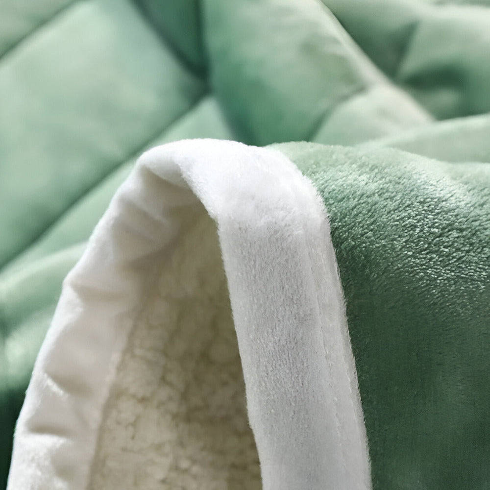 Coperta in pile Sherpa accogliente – Plaid ultra morbido, caldo e lussuoso per letto e divano