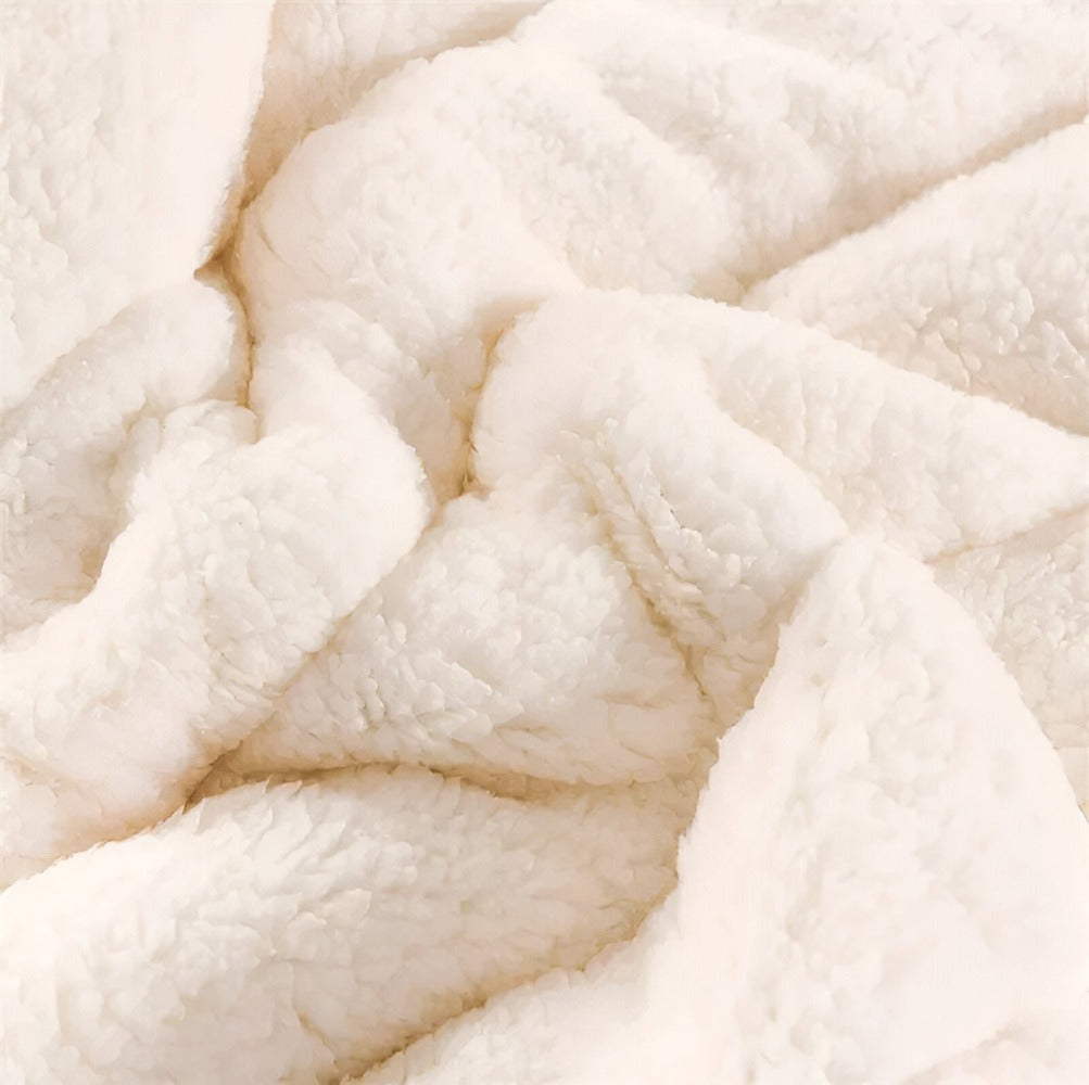 Coperta in pile Sherpa accogliente – Plaid ultra morbido, caldo e lussuoso per letto e divano