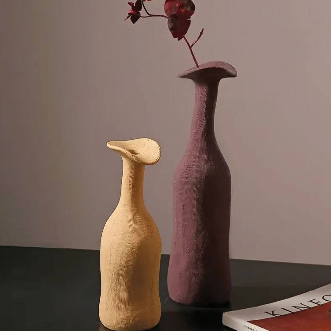 Vaso in ceramica moderna Morandi – elemento decorativo chic ed elegante
