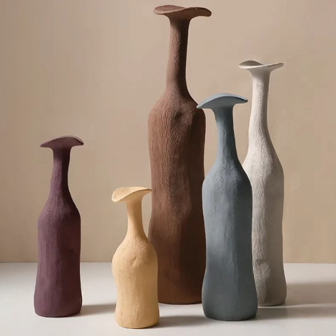 Vaso in ceramica moderna Morandi – elemento decorativo chic ed elegante