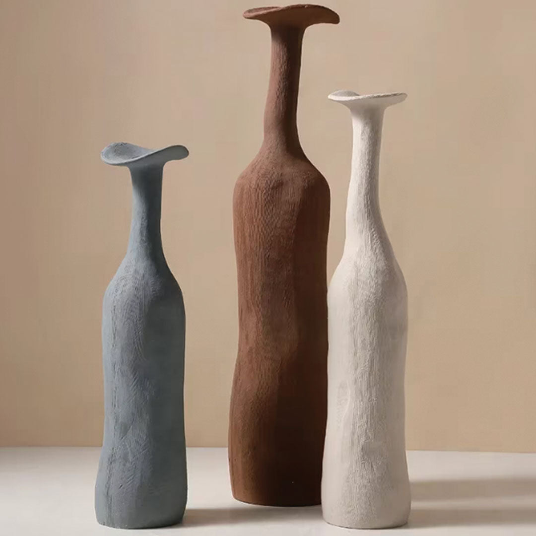 Vaso in ceramica moderna Morandi – elemento decorativo chic ed elegante