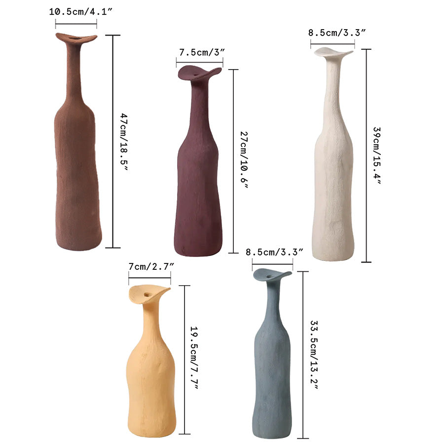 Vaso in ceramica moderna Morandi – elemento decorativo chic ed elegante