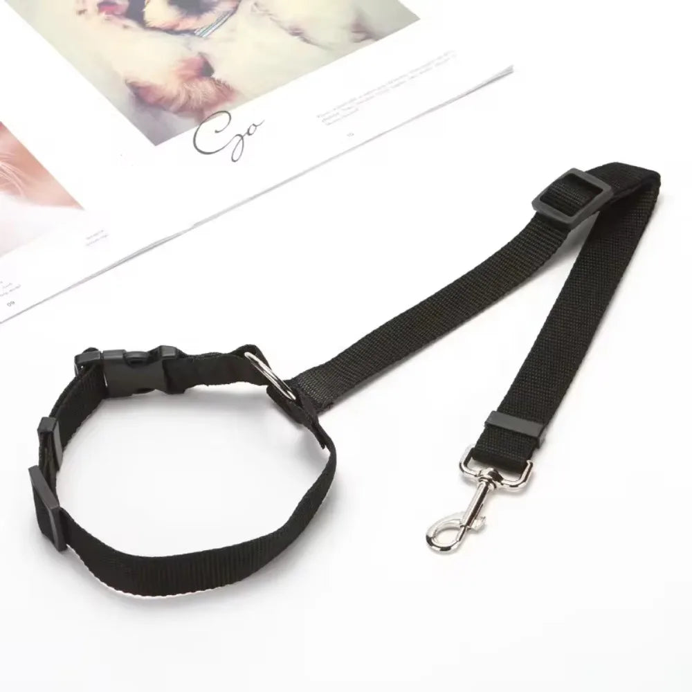 Cintura di Sicurezza Regolabile in Nylon per Cani e Pettorina per Viaggi Sicuri e Confortevoli