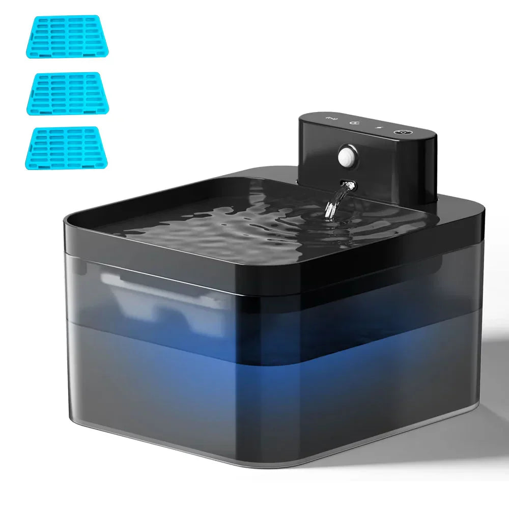 Fontana d'acqua con sensore wireless avanzato per un'esperienza migliore e a misura di gatto