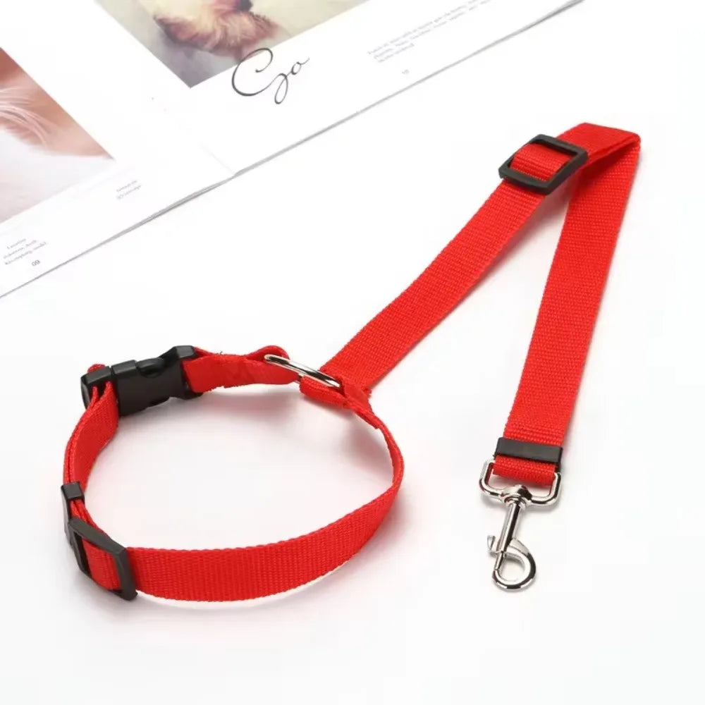 Cintura di Sicurezza Regolabile in Nylon per Cani e Pettorina per Viaggi Sicuri e Confortevoli