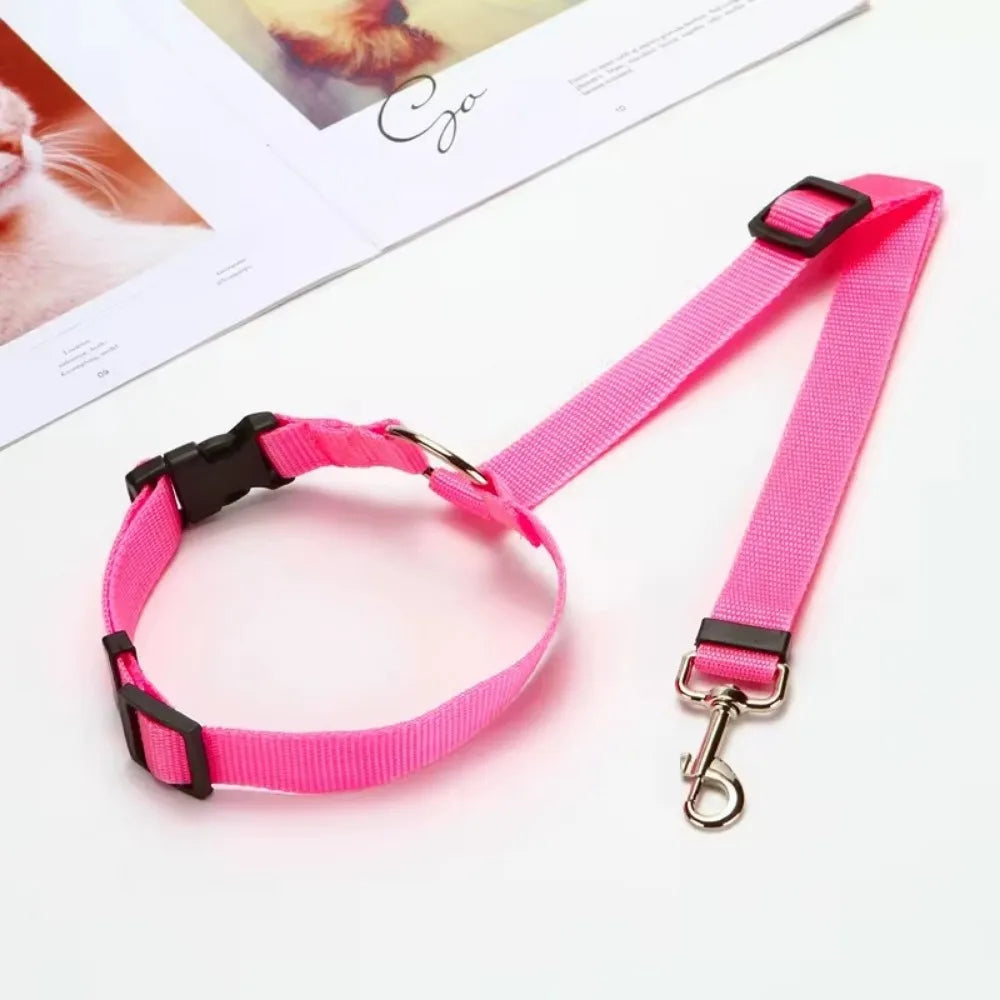 Cintura di Sicurezza Regolabile in Nylon per Cani e Pettorina per Viaggi Sicuri e Confortevoli