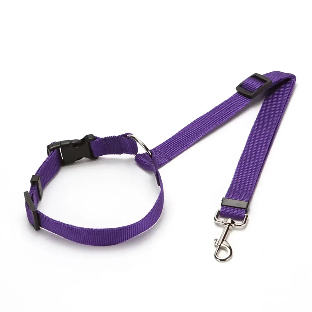 Cintura di Sicurezza Regolabile in Nylon per Cani e Pettorina per Viaggi Sicuri e Confortevoli