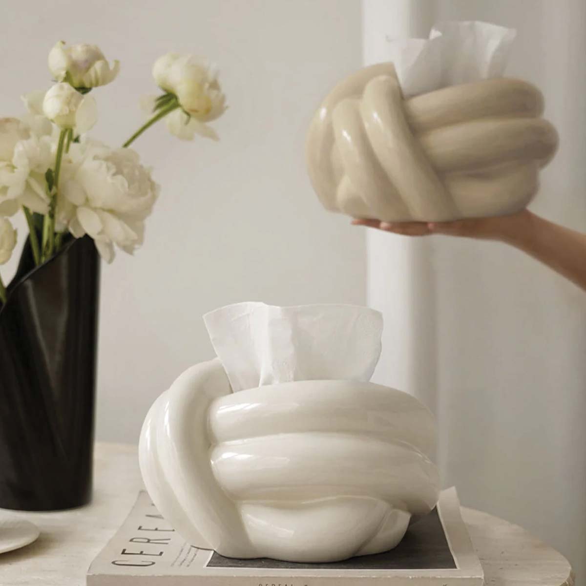 Scatola per fazzoletti Knot | Aggiungi un tocco di eleganza e funzionalità al tuo arredamento interno