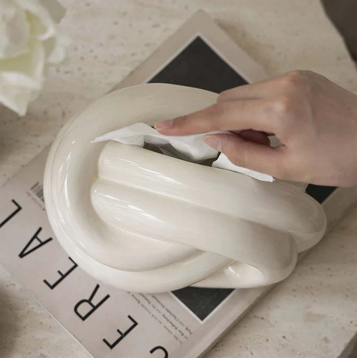Scatola per fazzoletti Knot | Aggiungi un tocco di eleganza e funzionalità al tuo arredamento interno