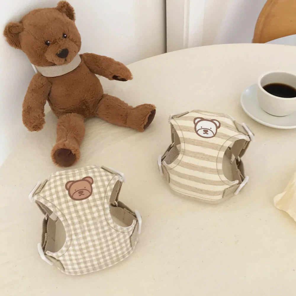 Pettorina e guinzaglio eleganti e comodi per cuccioli