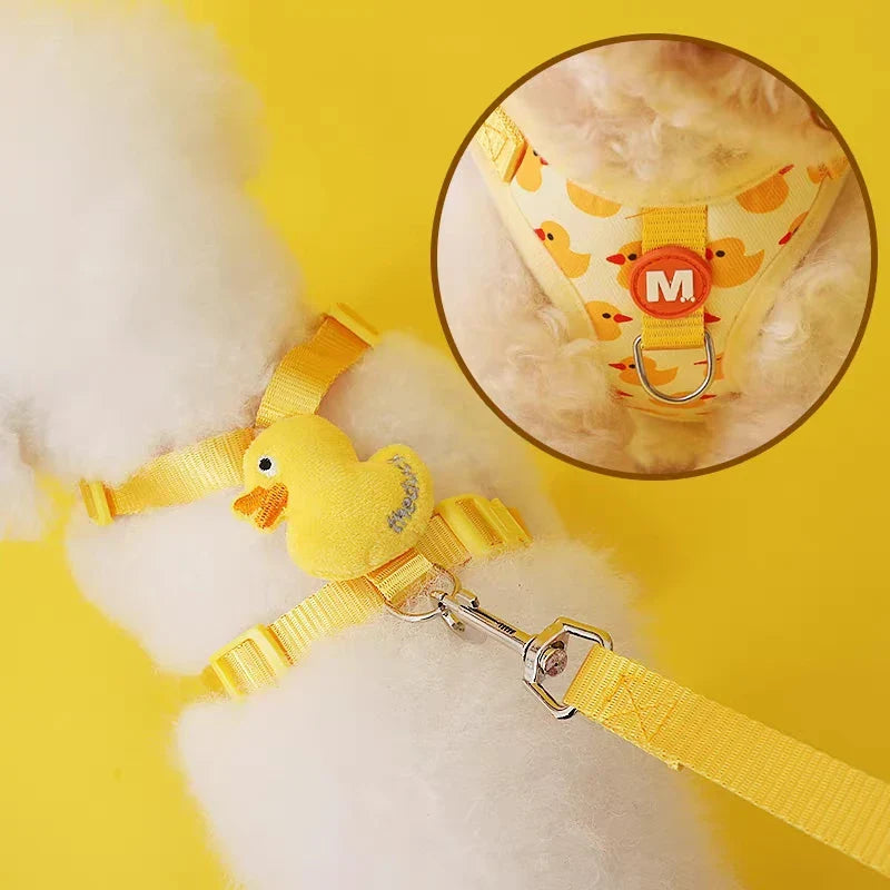 Set di Pettorina e Guinzaglio Carino a Cartone Animato per Cuccioli