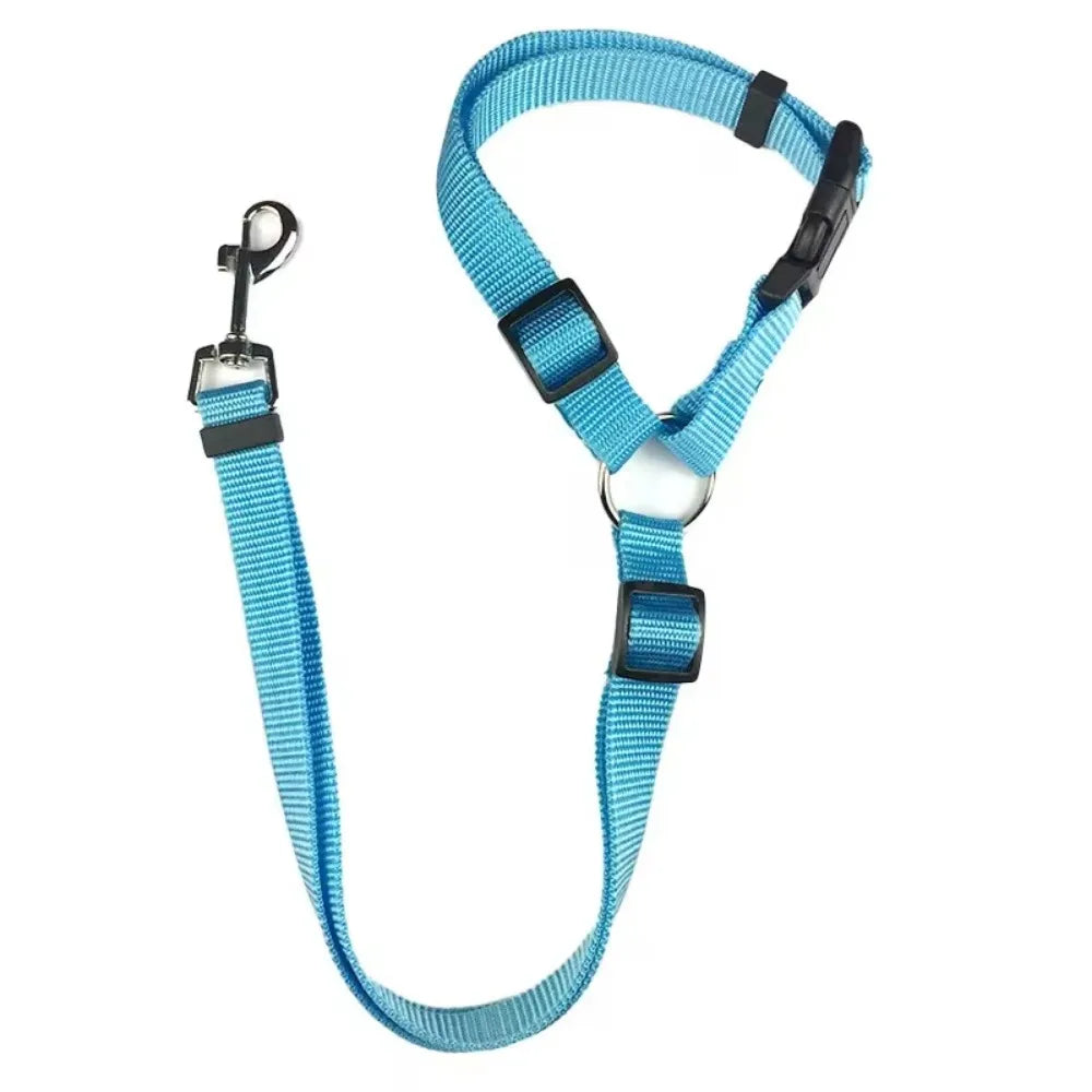 Cintura di Sicurezza Regolabile in Nylon per Cani e Pettorina per Viaggi Sicuri e Confortevoli