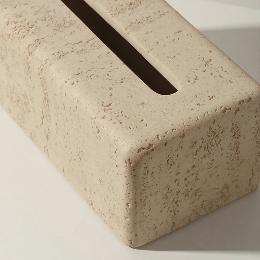 Scatola per fazzoletti in travertino naturale