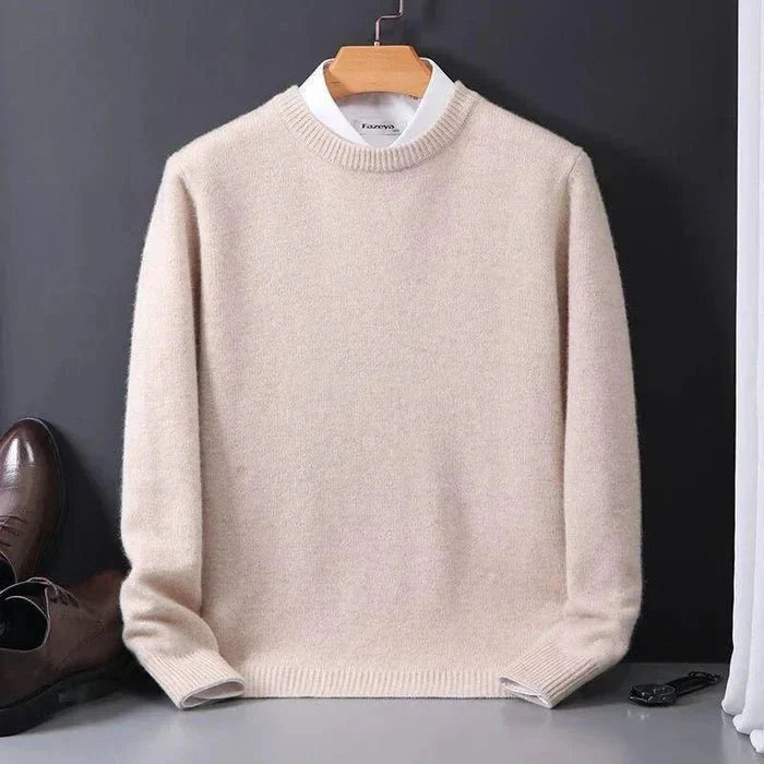 Henrik - Comfortable Basic Sweater with Round Neck