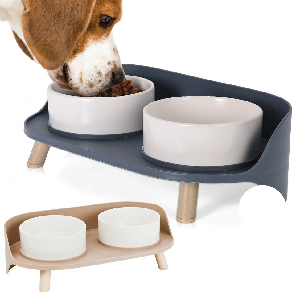 Stazione di Alimentazione di Lusso per Cani Grandi con Base Antiscivolo per un'Alimentazione Facile