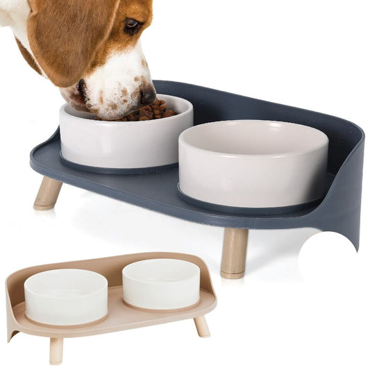 Stazione di Alimentazione di Lusso per Cani Grandi con Base Antiscivolo per un'Alimentazione Facile